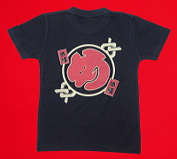 Ｖネック半袖Ｔシャツ 家紋桜